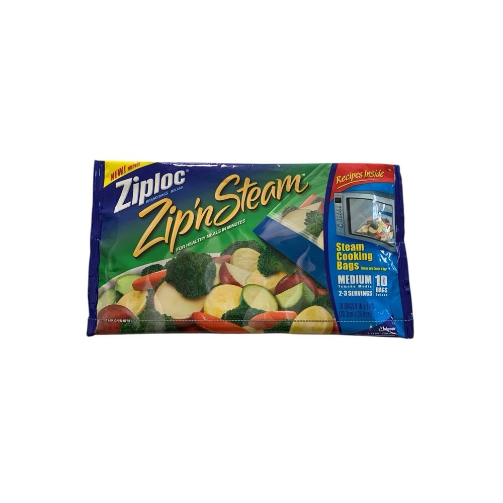 Ziploc Zip'N Steam Medium Cooking Bag - 1 Pack‎ of 10